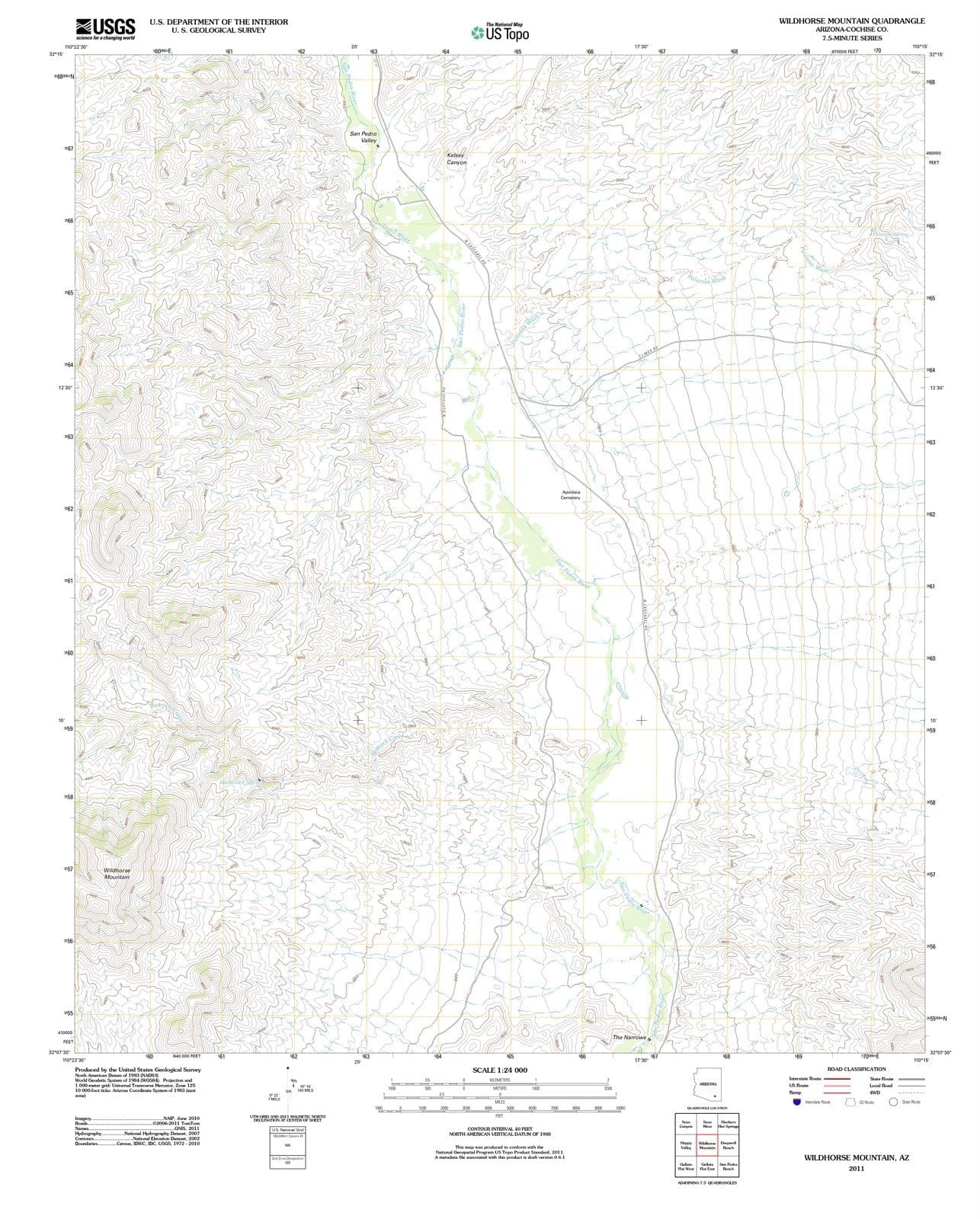 2011 Wildhorse Mountain, AZ - Arizona - USGS Topographic Map