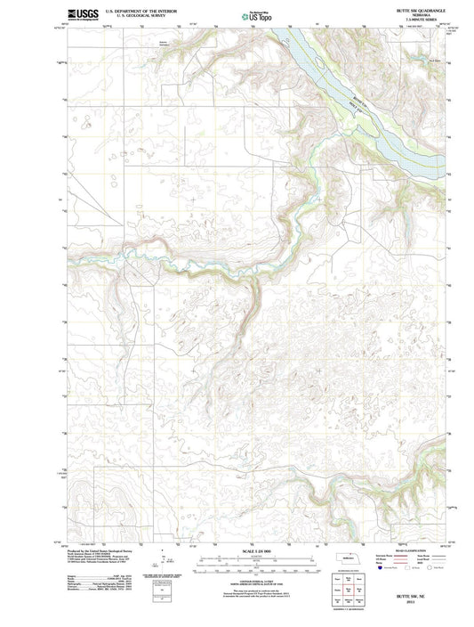 2011 Butte, NE - Nebraska - USGS Topographic Map v4
