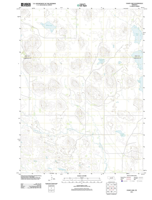 2011 Chain Lake, NE - Nebraska - USGS Topographic Map