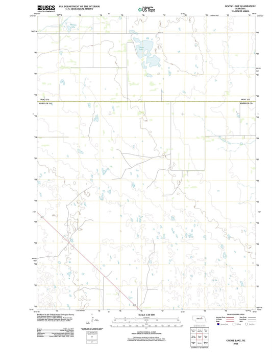 2011 Goose Lake, NE - Nebraska - USGS Topographic Map