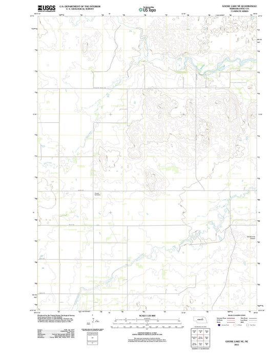 2011 Goose Lake, NE - Nebraska - USGS Topographic Map v2