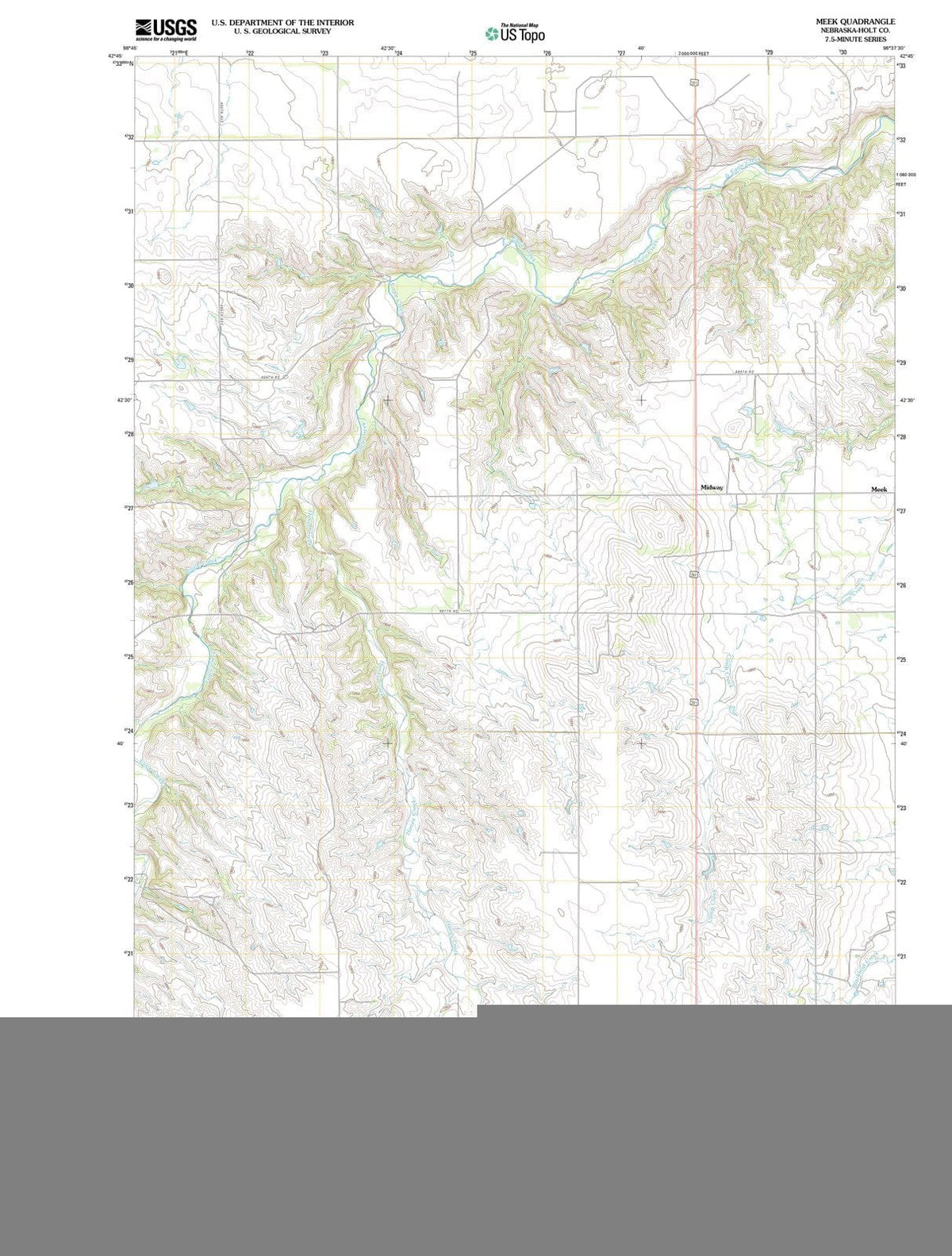 2011 Meek, NE - Nebraska - USGS Topographic Map