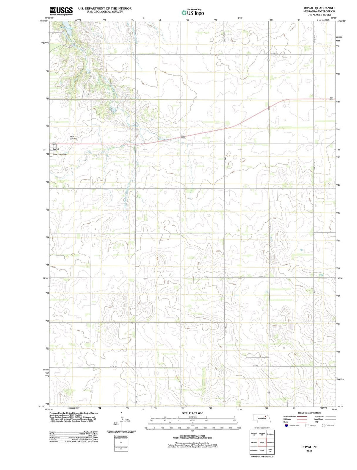2011 Royal, NE - Nebraska - USGS Topographic Map