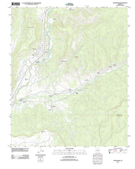 2011 Whiteriver, AZ - Arizona - USGS Topographic Map