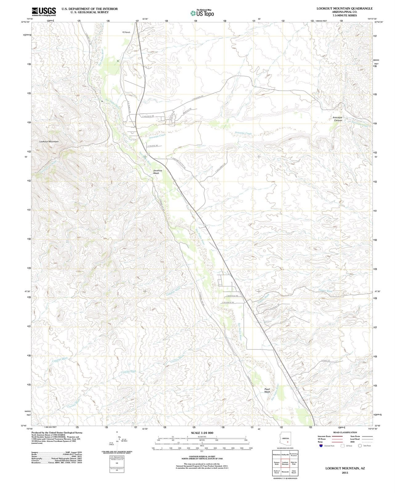 2011 Lookout Mountain, AZ - Arizona - USGS Topographic Map