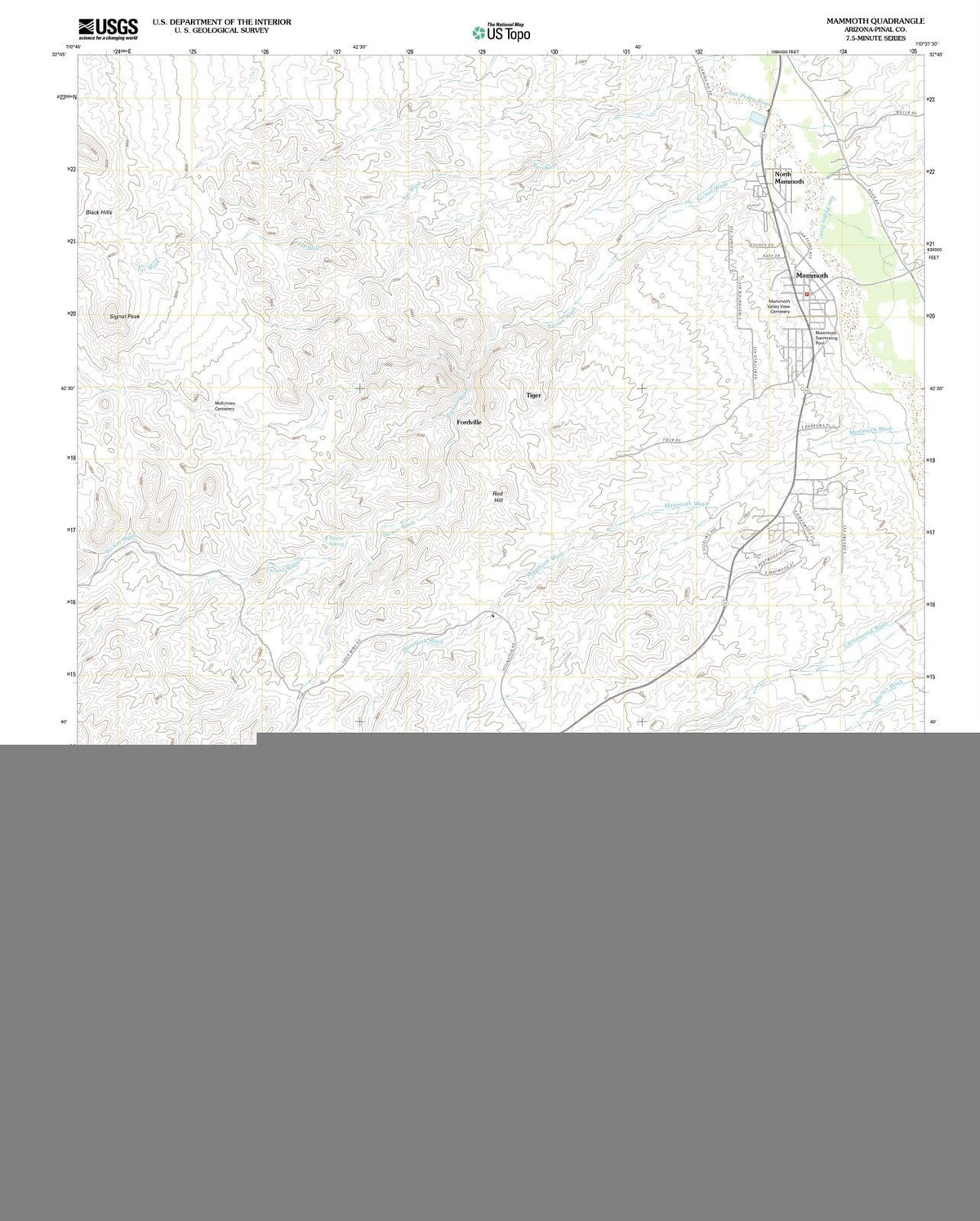 2011 Mammoth, AZ - Arizona - USGS Topographic Map