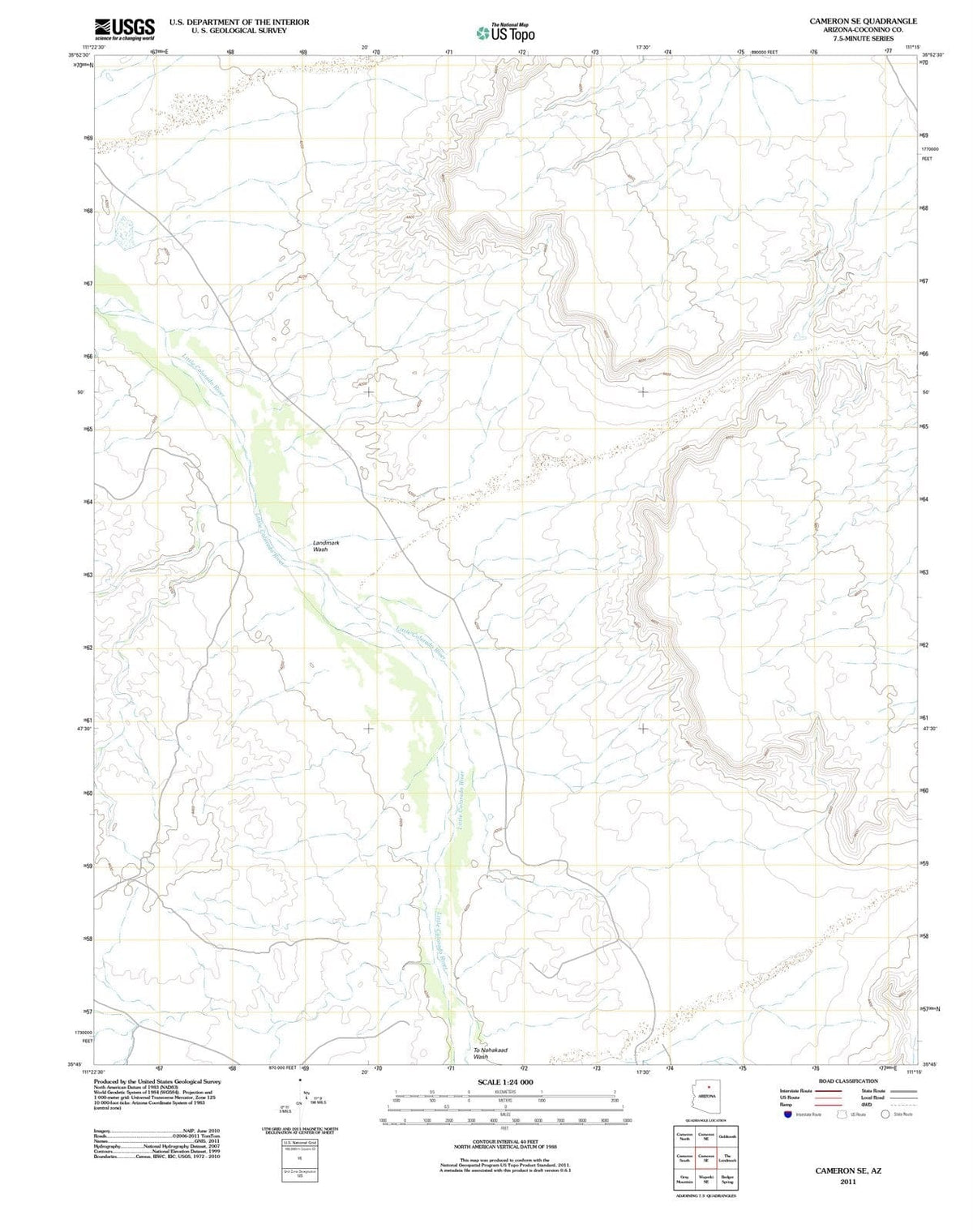 2011 Cameron, AZ - Arizona - USGS Topographic Map