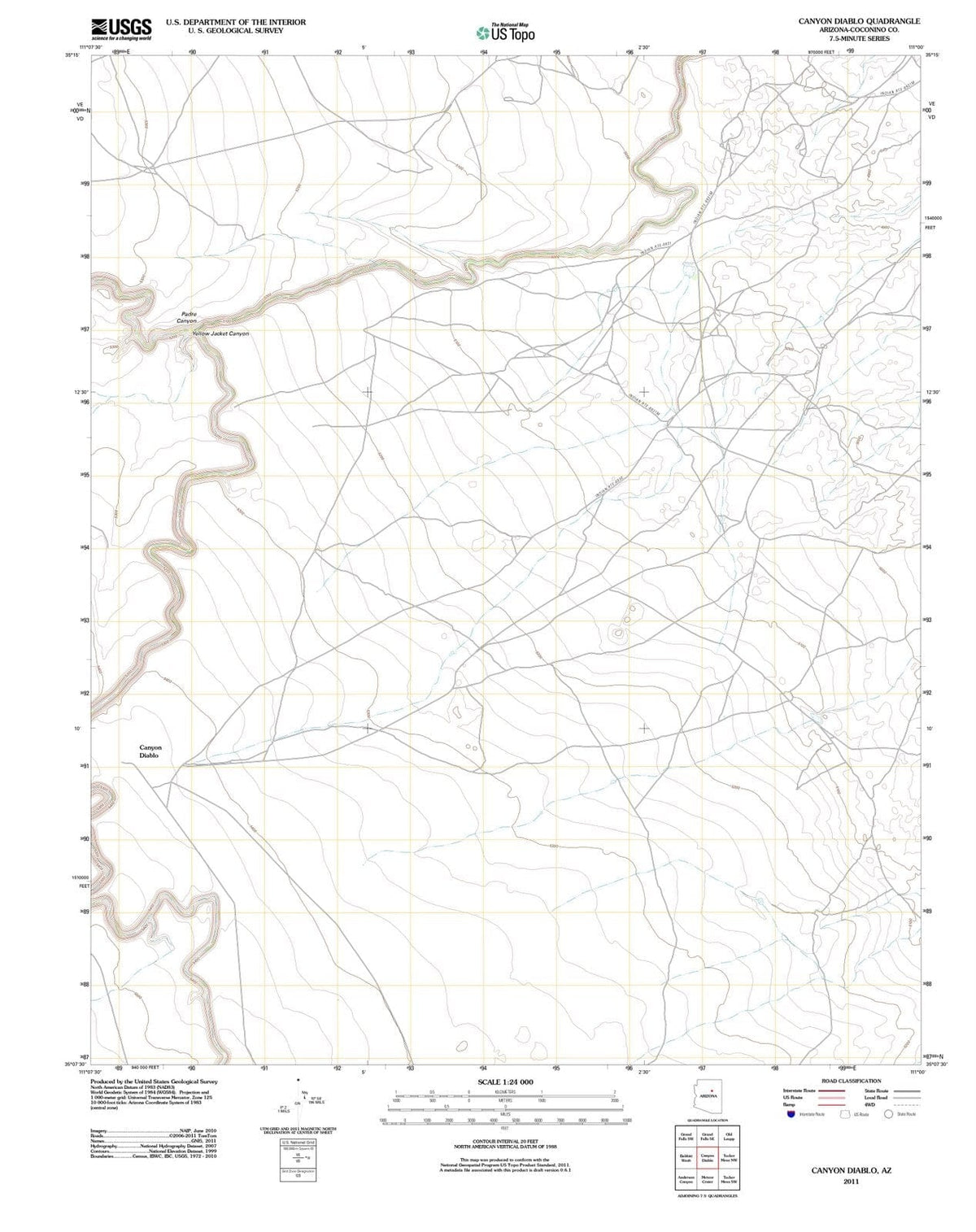 2011 Canyoniablo, AZ - Arizona - USGS Topographic Map