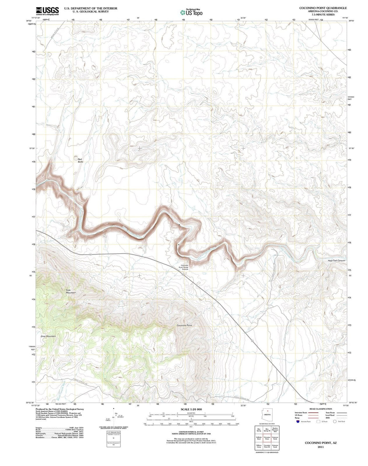 2011 Coconino Point, AZ - Arizona - USGS Topographic Map