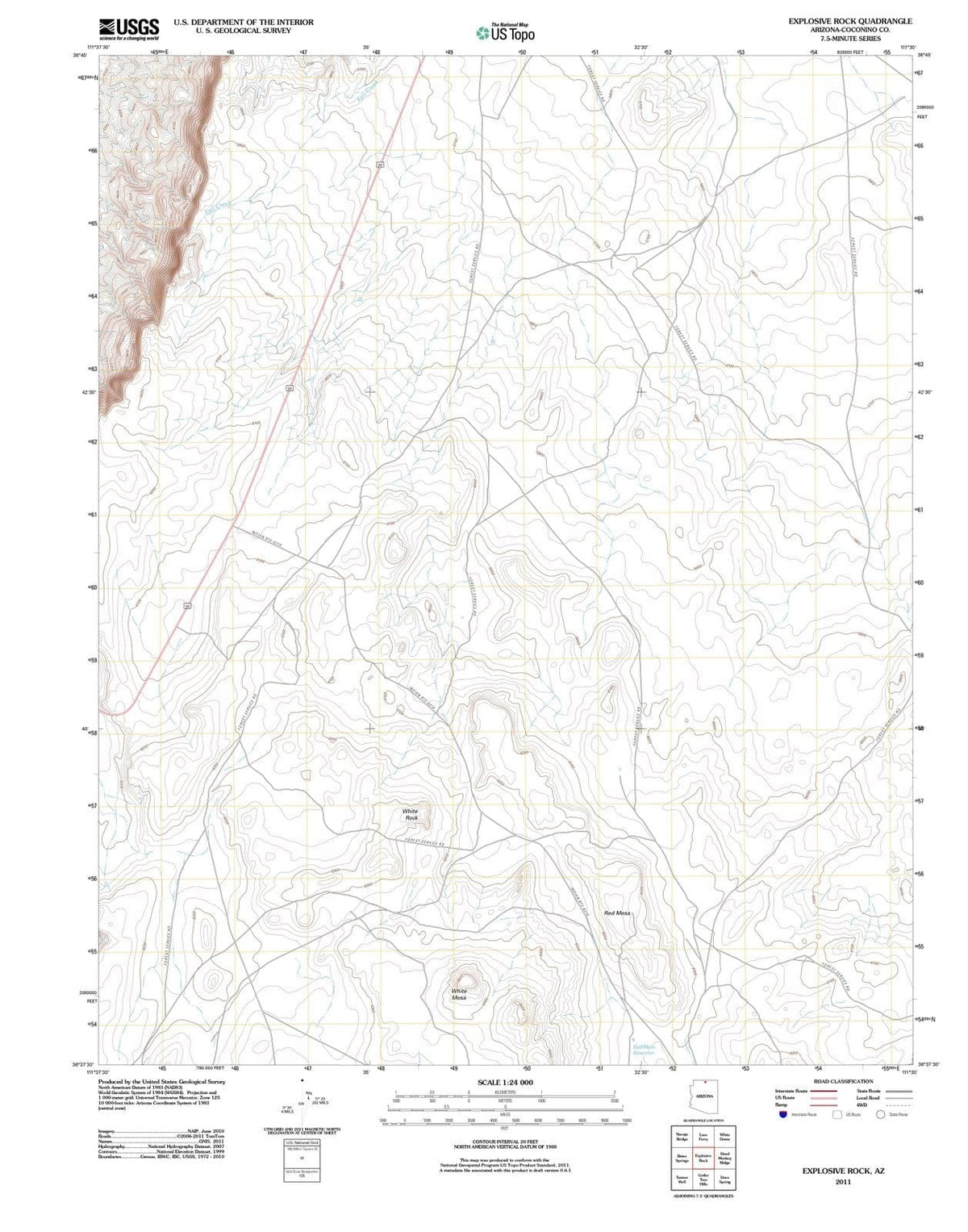 2011 Explosive Rock, AZ - Arizona - USGS Topographic Map