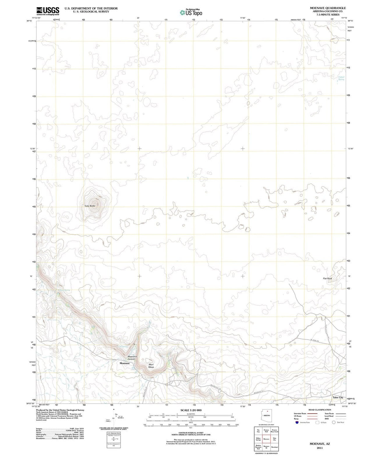 2011 Moenave, AZ - Arizona - USGS Topographic Map