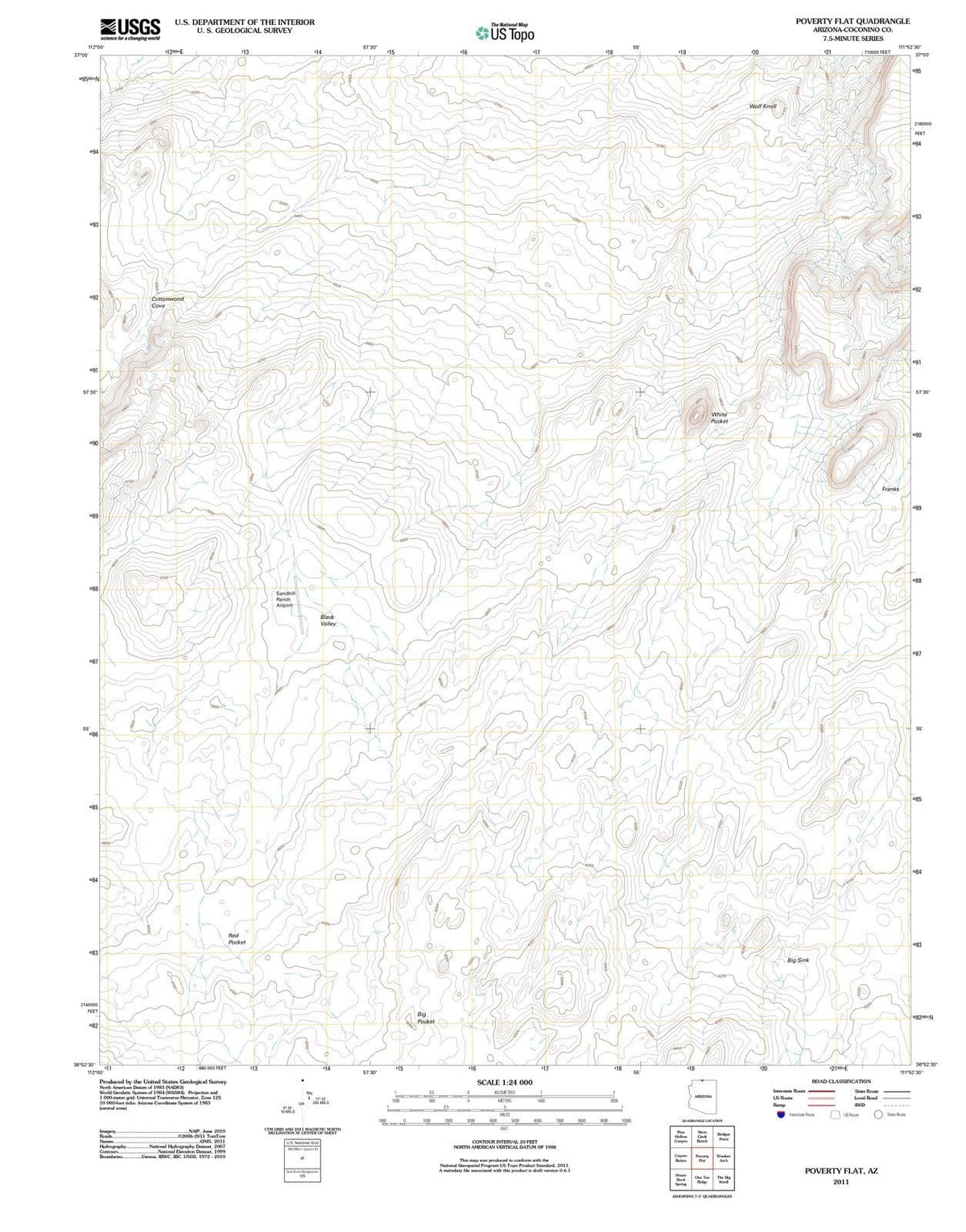 2011 Poverty Flat, AZ - Arizona - USGS Topographic Map