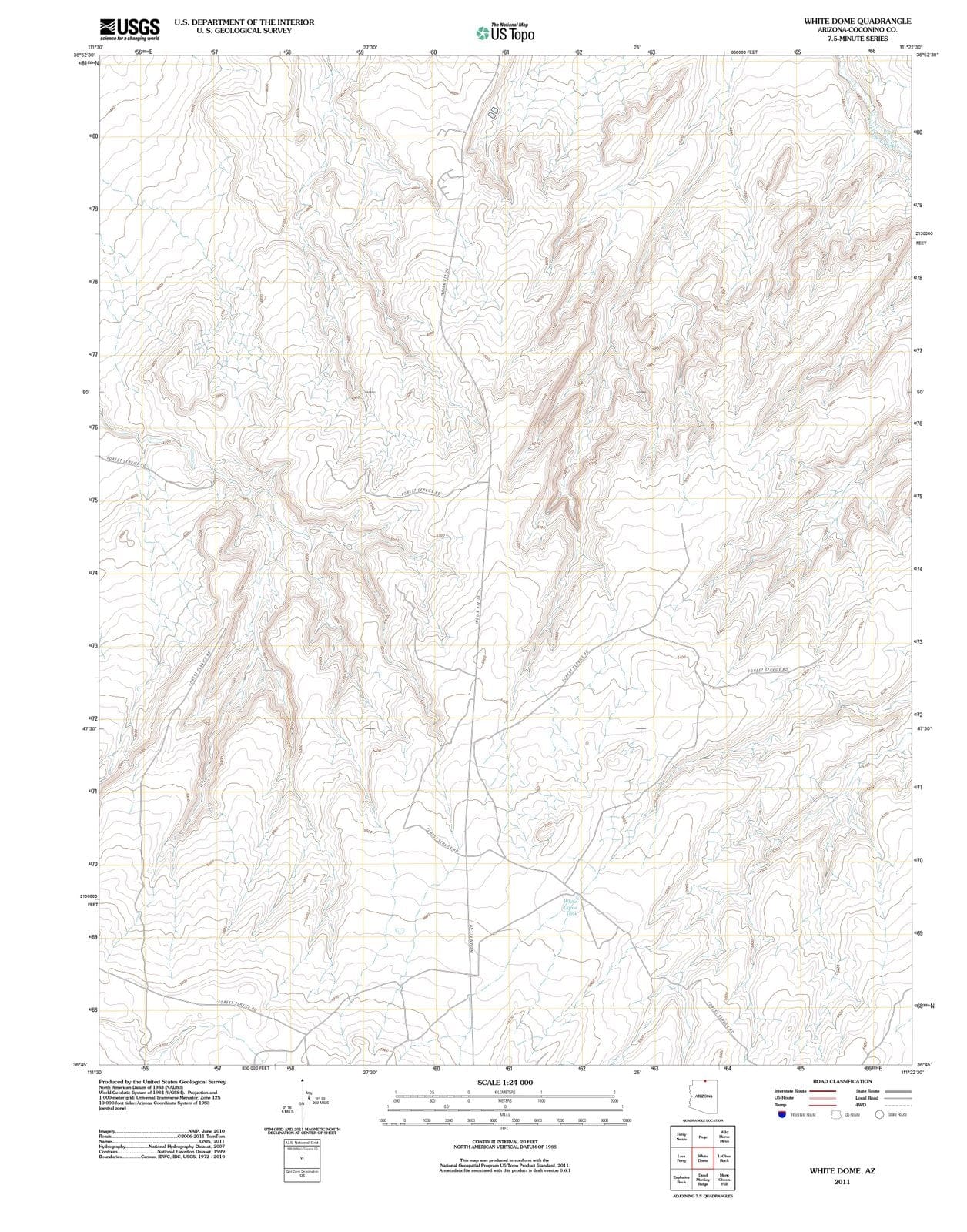 2011 Whiteome, AZ - Arizona - USGS Topographic Map