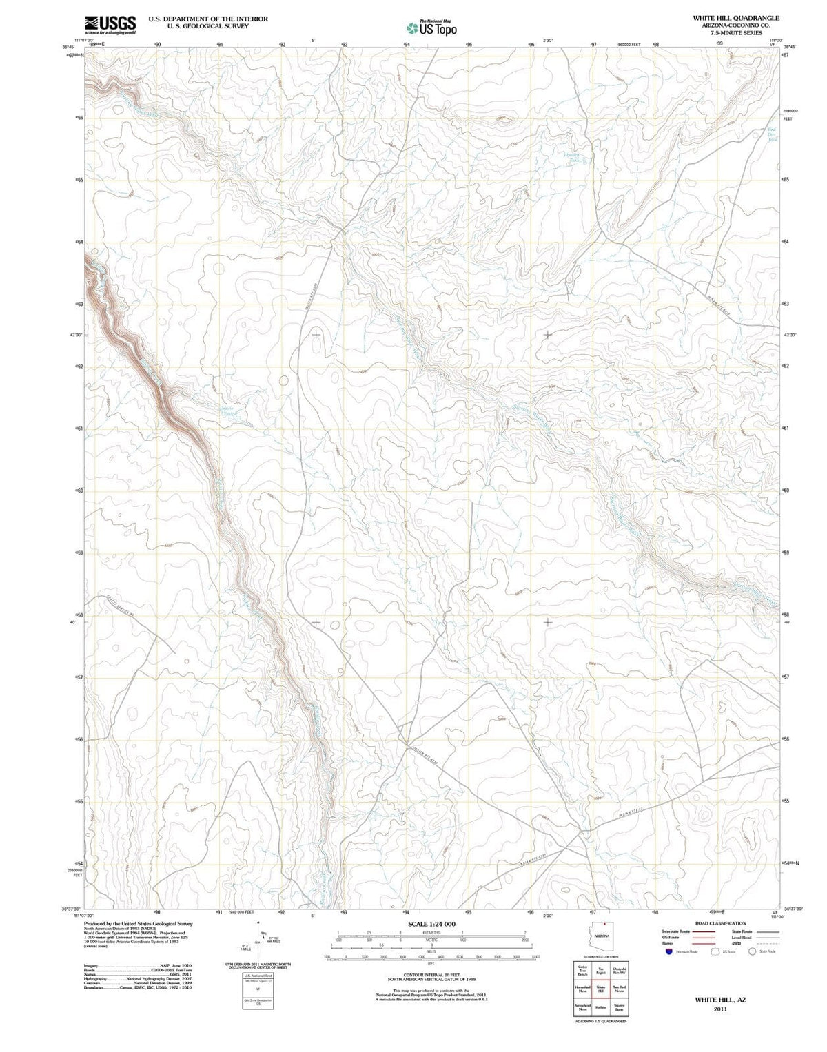2011 White Hill, AZ - Arizona - USGS Topographic Map