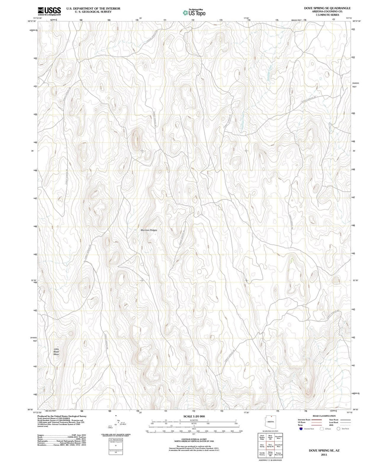 2011 Dove Spring, AZ - Arizona - USGS Topographic Map v2