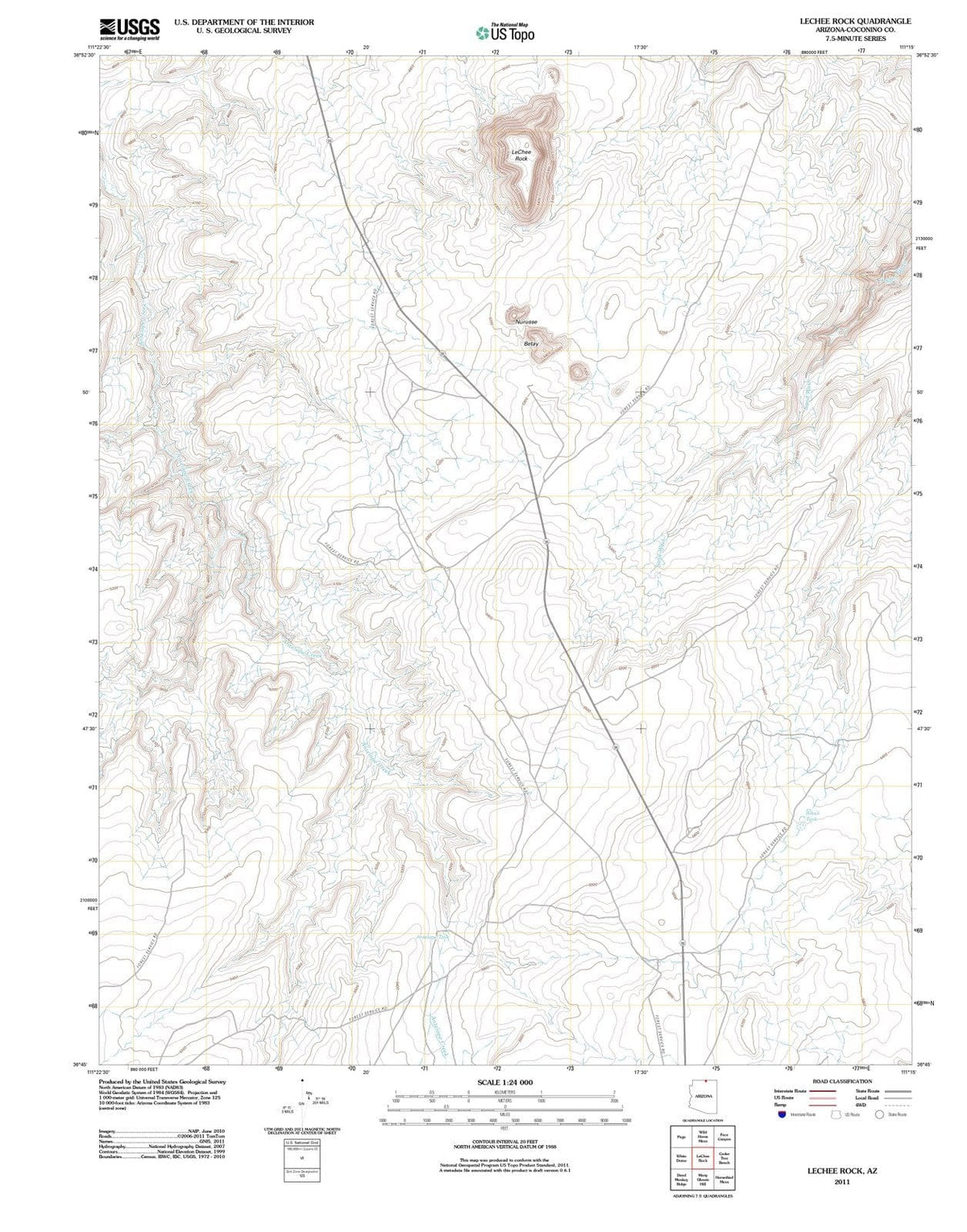 2011 LeChee Rock, AZ - Arizona - USGS Topographic Map