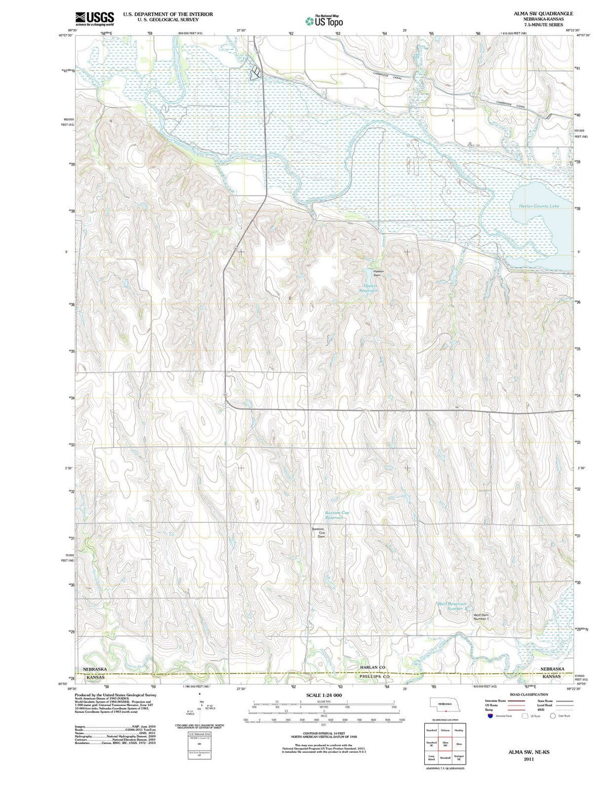 2011 Alma, NE - Nebraska - USGS Topographic Map v2