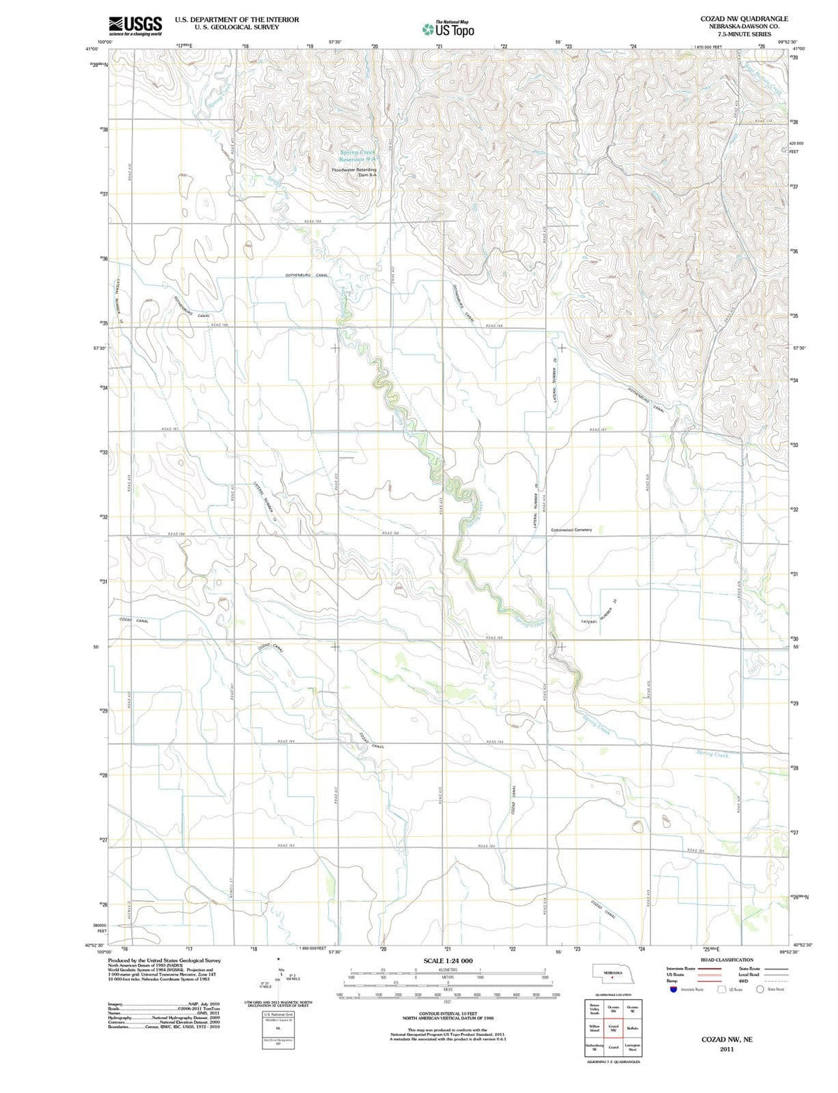 2011 Cozad, NE - Nebraska - USGS Topographic Map v2