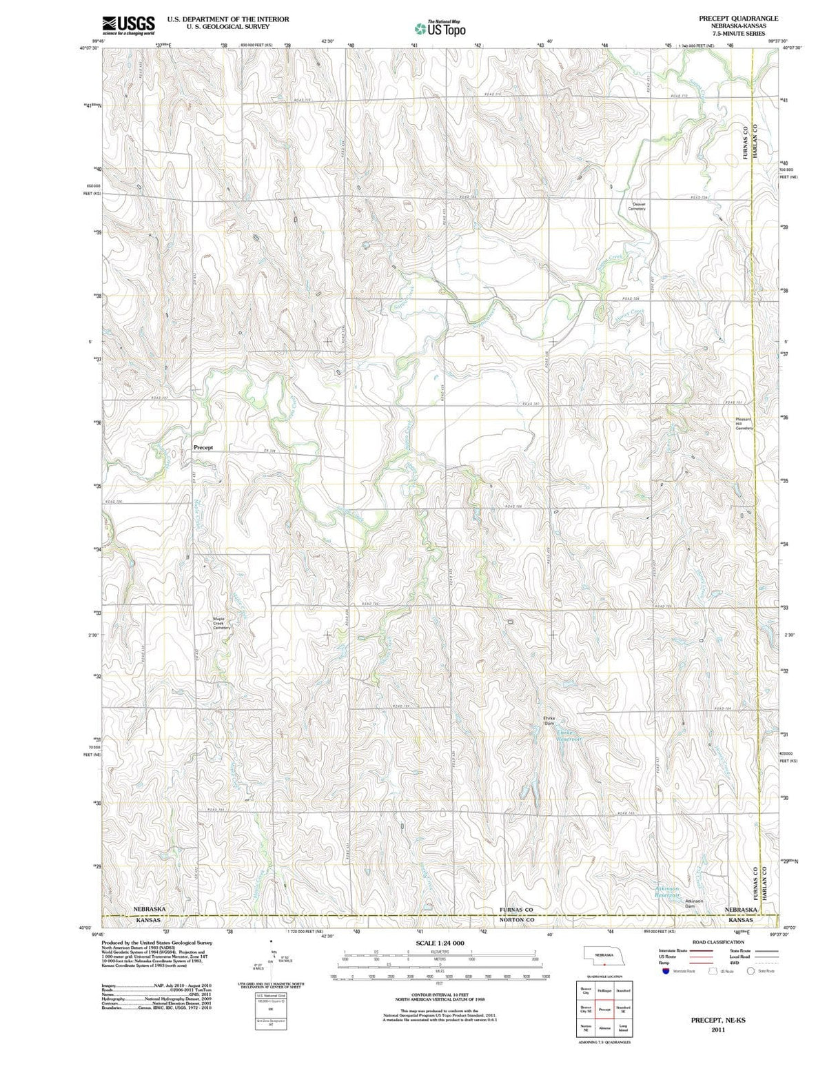 2011 Precept, NE - Nebraska - USGS Topographic Map