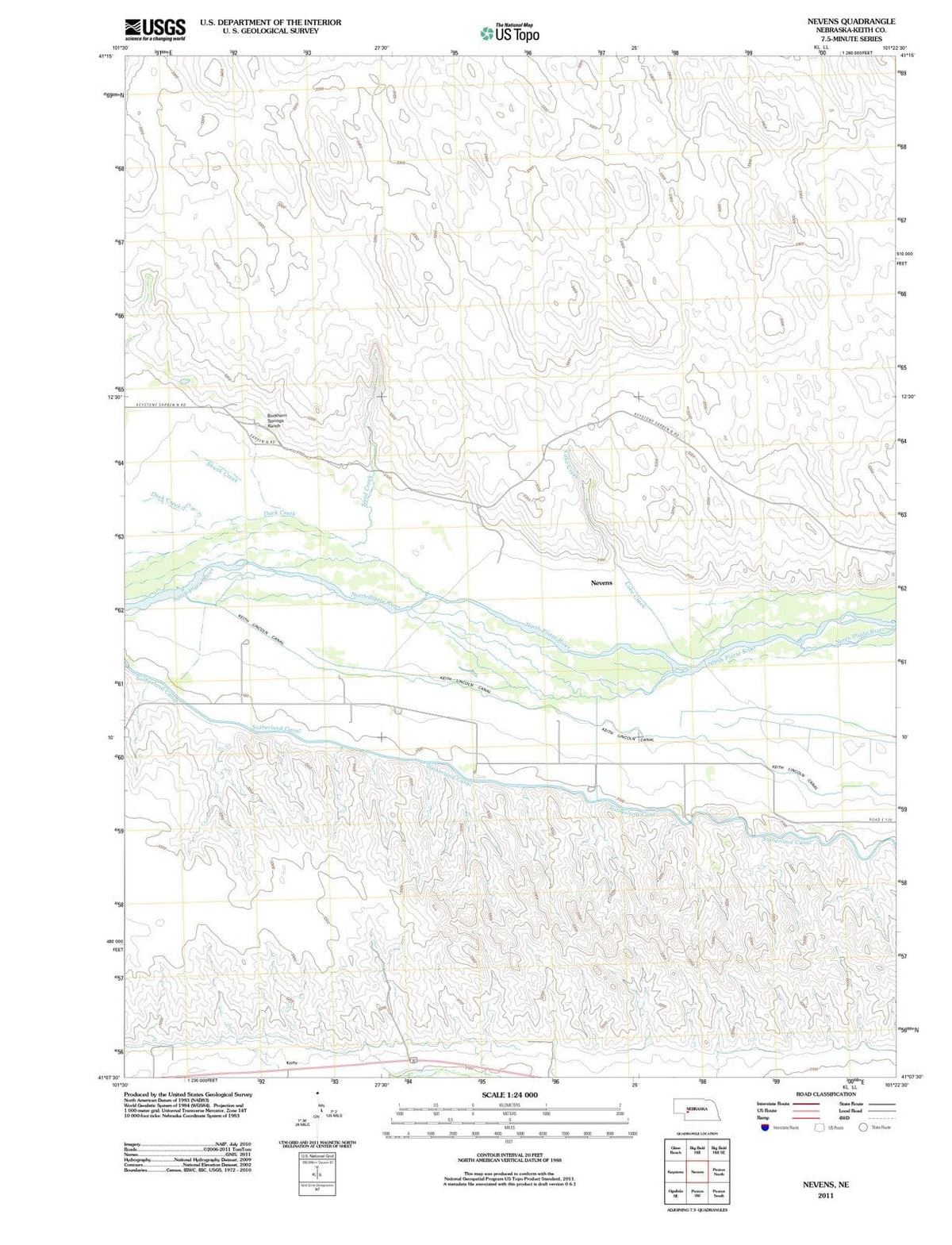 2011 Nevens, NE - Nebraska - USGS Topographic Map