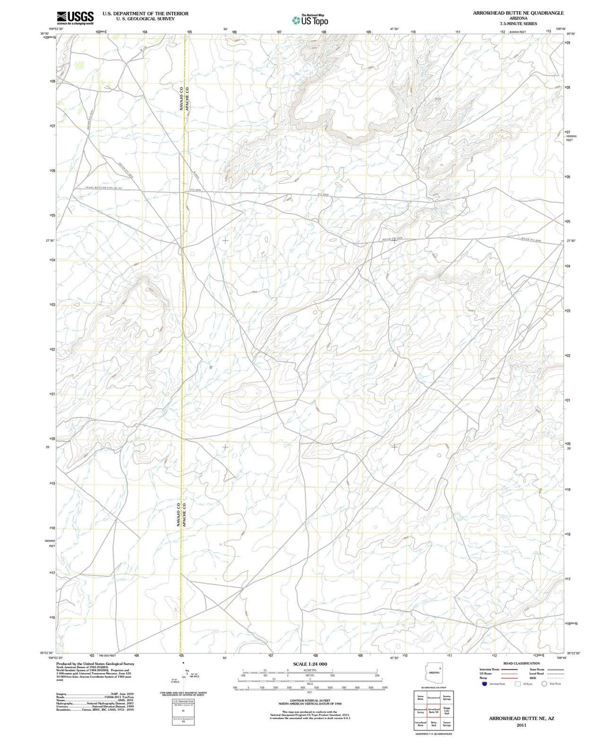 2011 Arrowhead Butte, AZ - Arizona - USGS Topographic Map v2