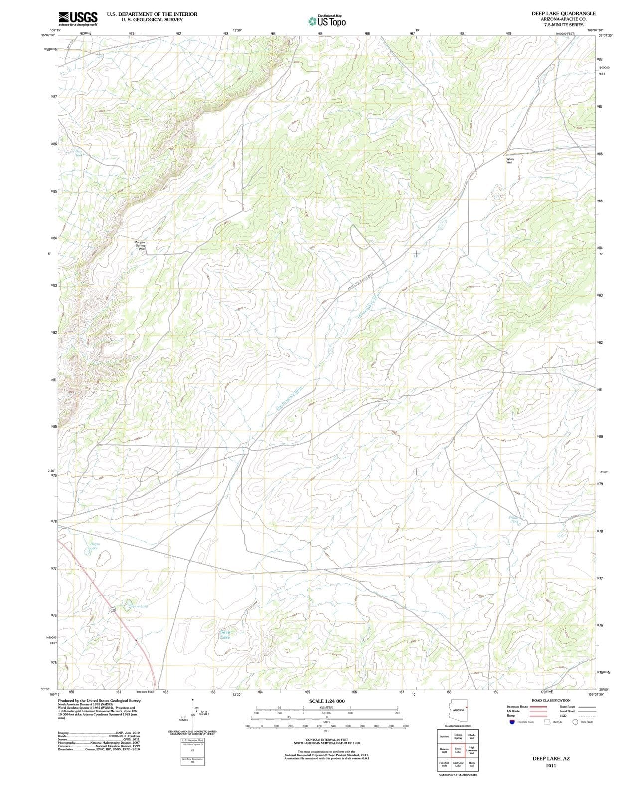 2011 Deep Lake, AZ - Arizona - USGS Topographic Map