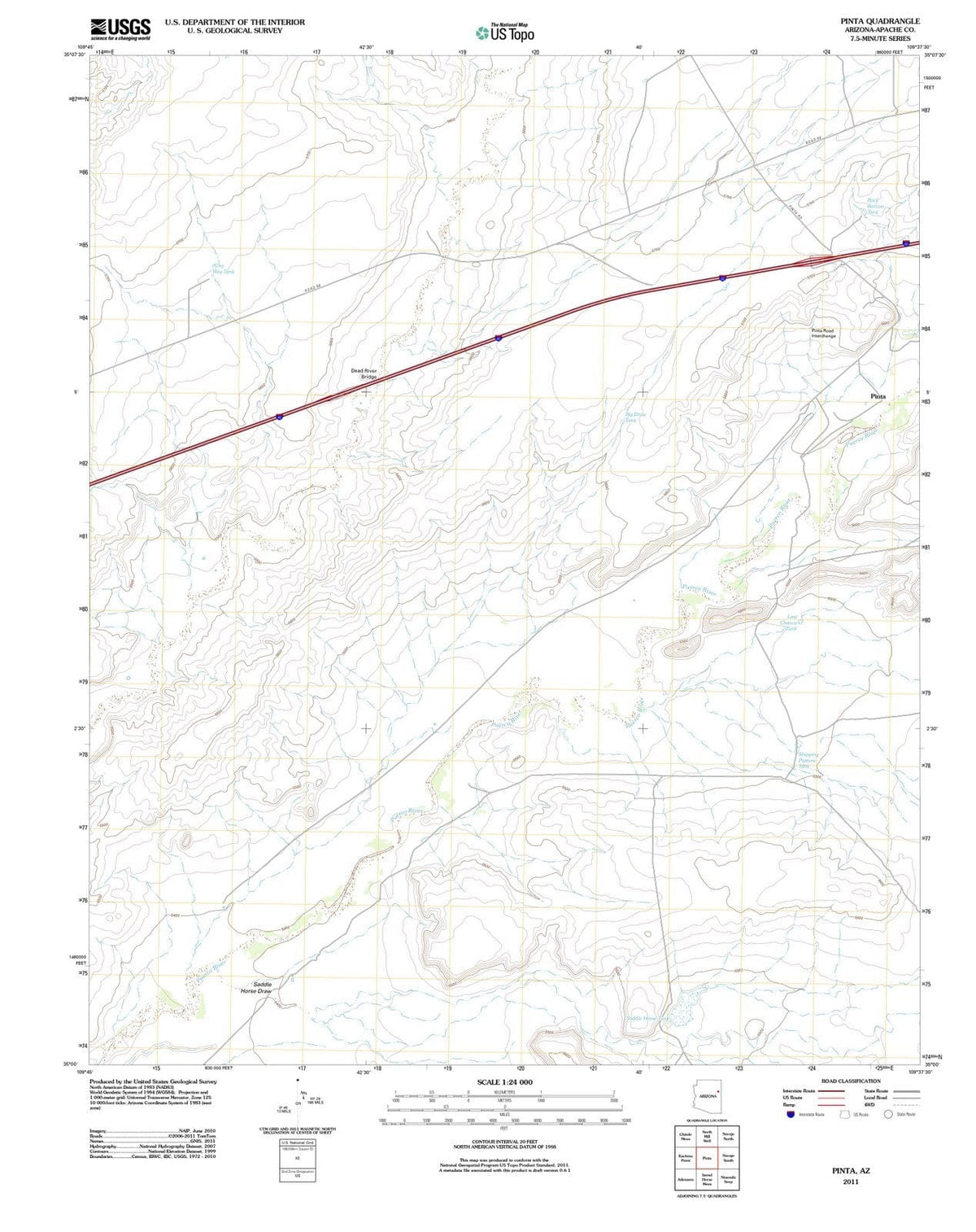 2011 Pinta, AZ - Arizona - USGS Topographic Map