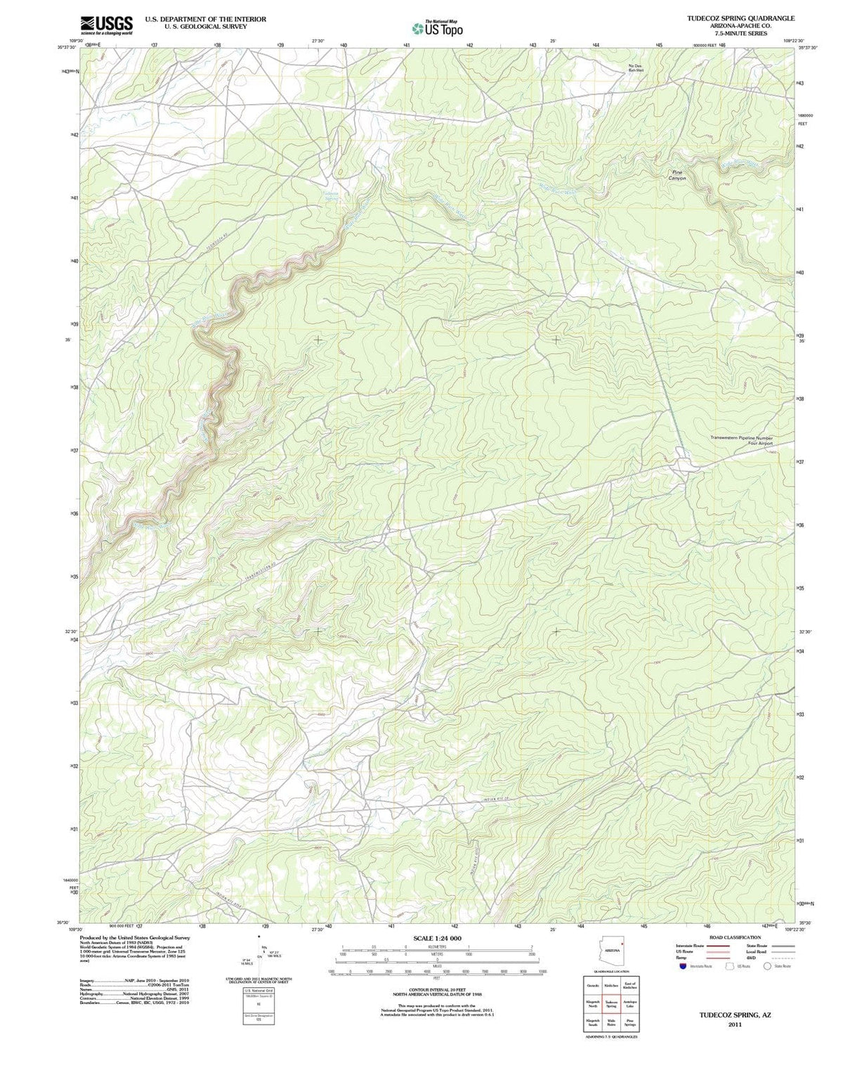 2011 Tudecoz Spring, AZ - Arizona - USGS Topographic Map