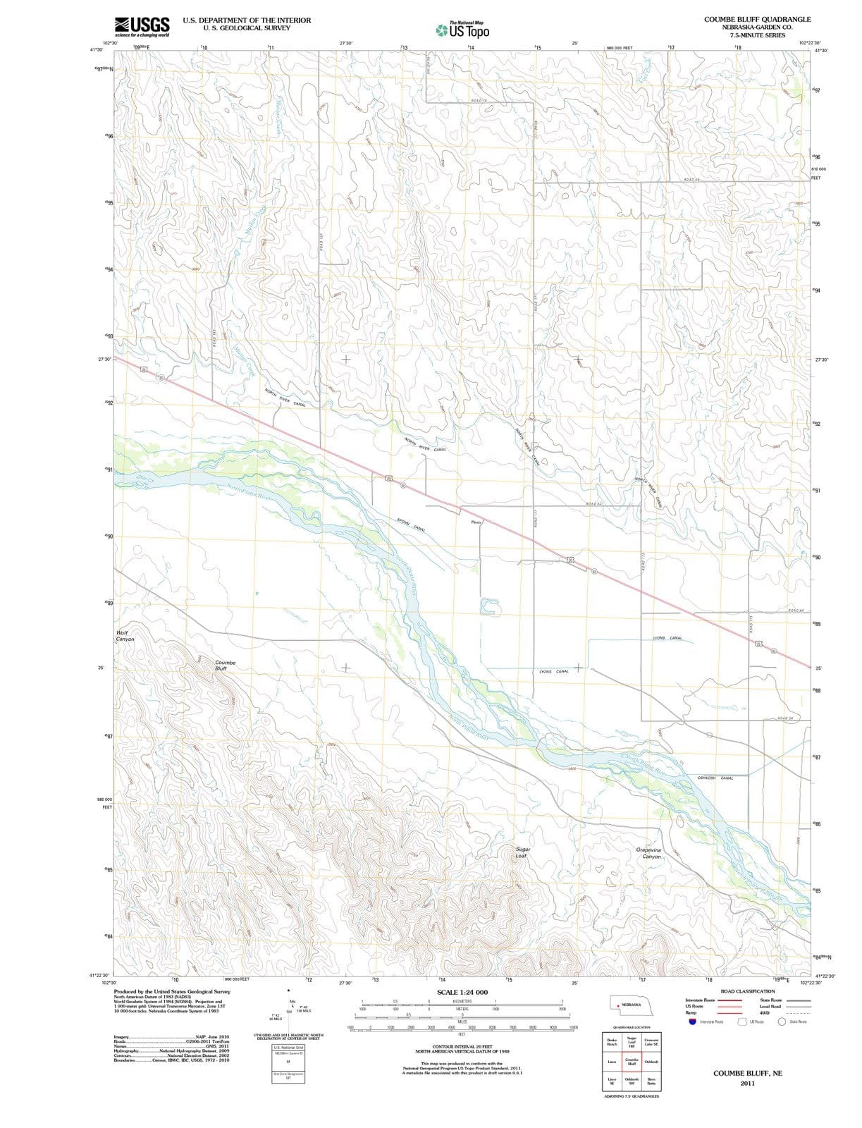 2011 Coumbe Bluff, NE - Nebraska - USGS Topographic Map