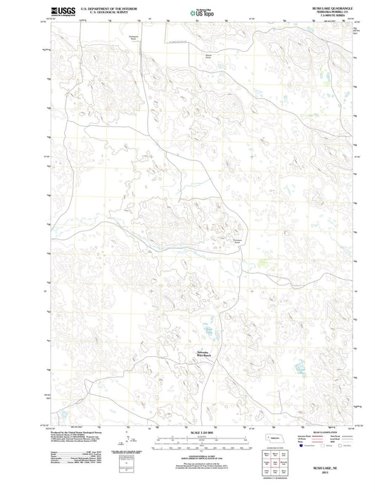 2011 Rush Lake, NE - Nebraska - USGS Topographic Map