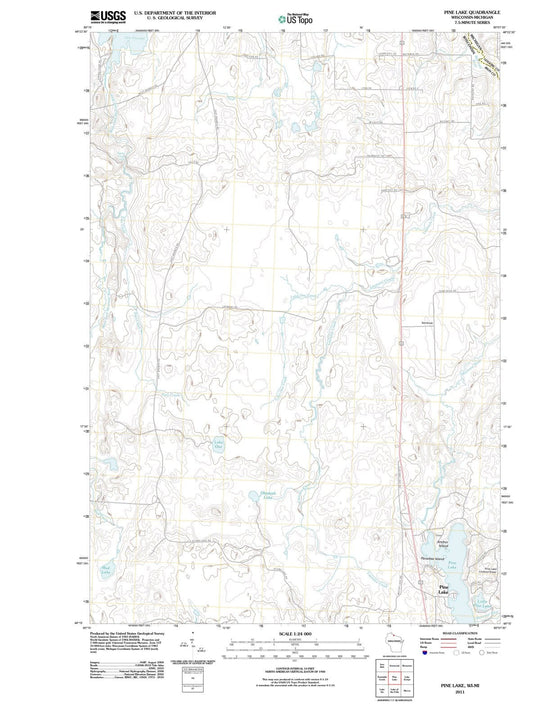 2011 Pine Lake, WI - Wisconsin - USGS Topographic Map