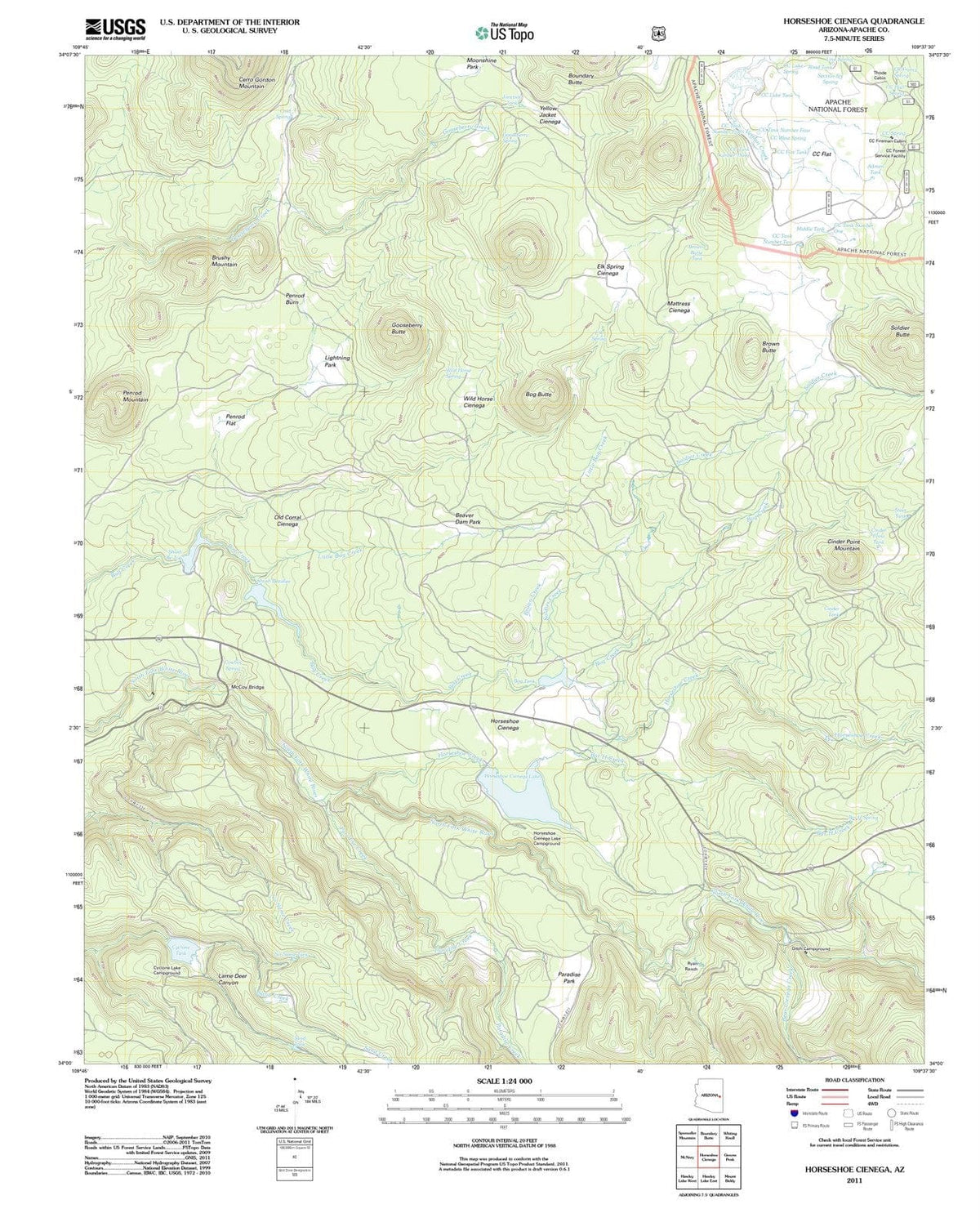 2011 Horseshoe Cienega, AZ - Arizona - USGS Topographic Map