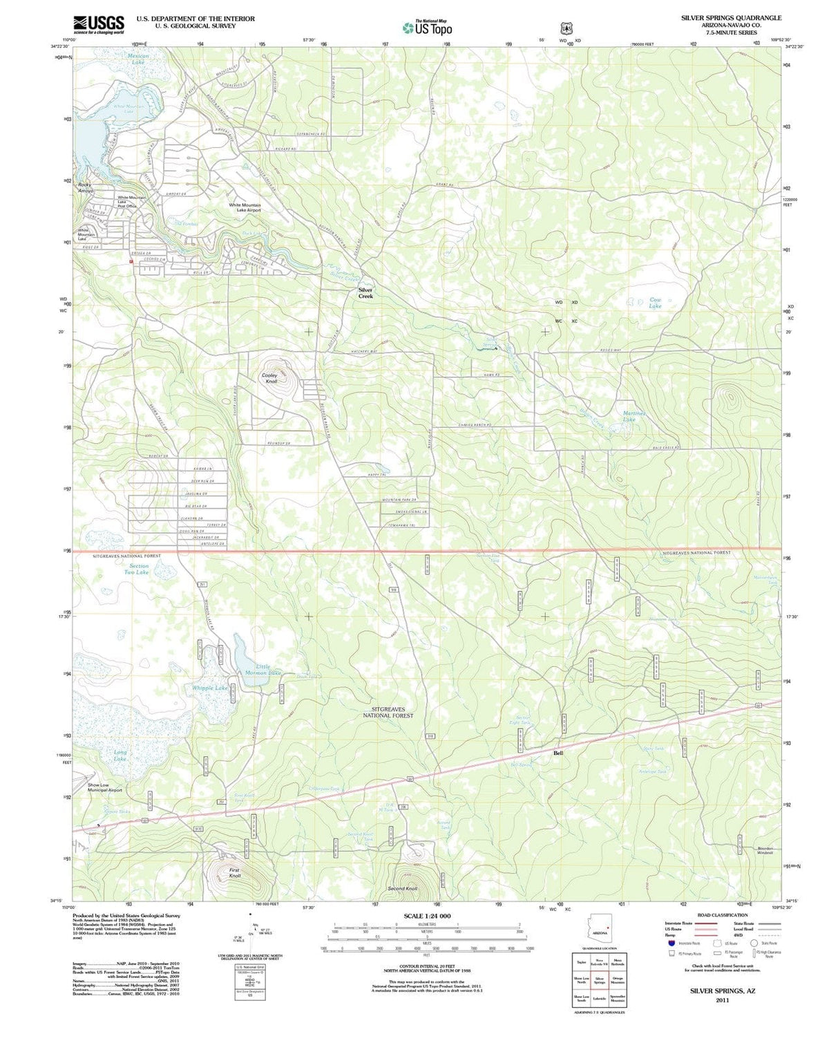 2011 Silver Springs, AZ - Arizona - USGS Topographic Map
