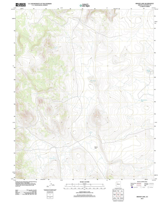 2011 Bishop Lake, AZ - Arizona - USGS Topographic Map