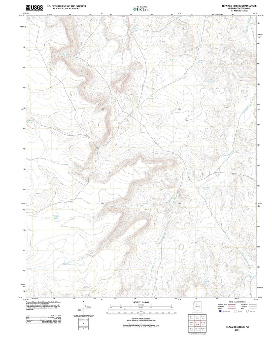 2011 Howard Spring, AZ - Arizona - USGS Topographic Map