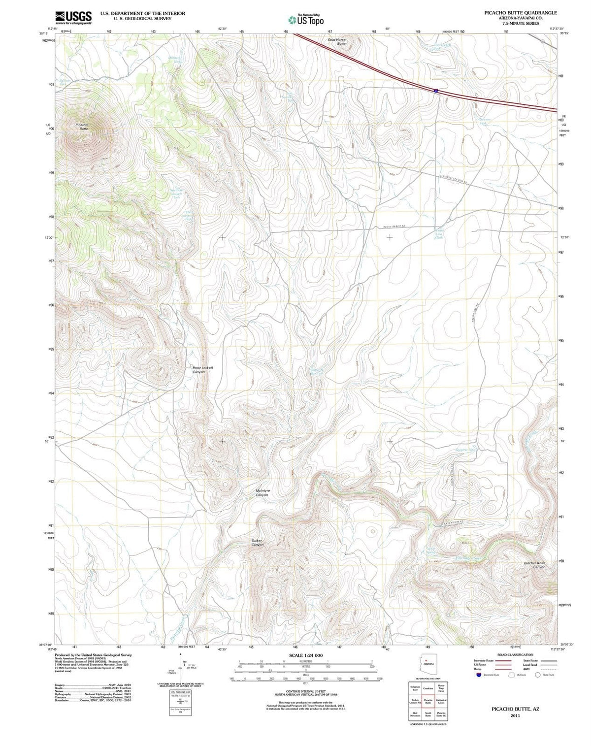 2011 Picacho Butte, AZ - Arizona - USGS Topographic Map