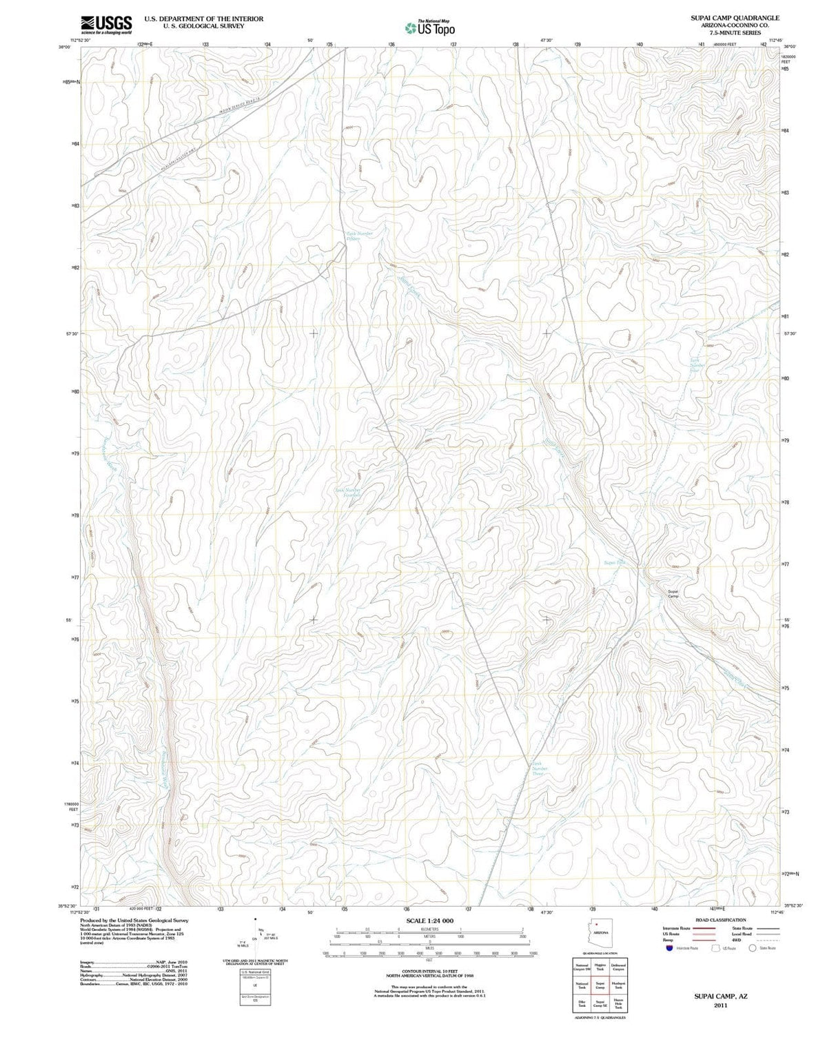 2011 Supai Camp, AZ - Arizona - USGS Topographic Map