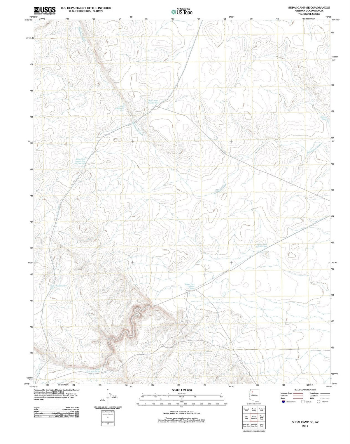 2011 Supai Camp, AZ - Arizona - USGS Topographic Map v2