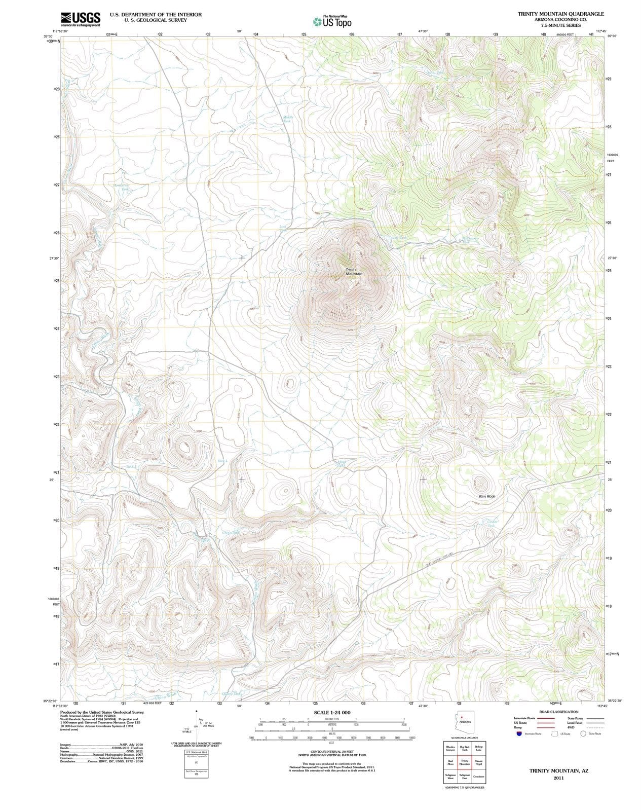 2011 Trinity Mountain, AZ - Arizona - USGS Topographic Map