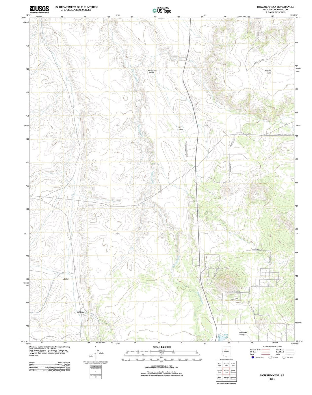 2011 Howard Mesa, AZ - Arizona - USGS Topographic Map