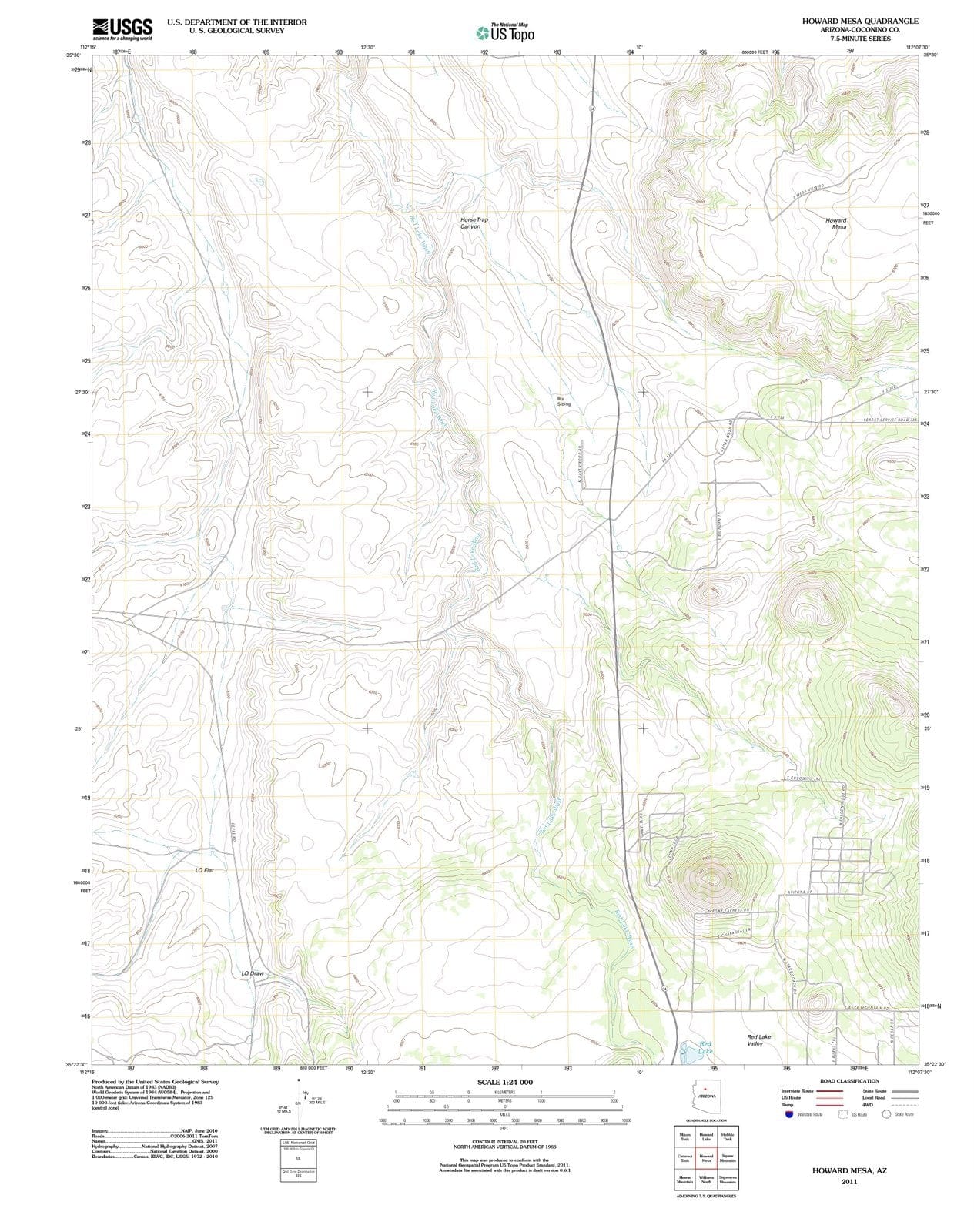 2011 Howard Mesa, AZ - Arizona - USGS Topographic Map