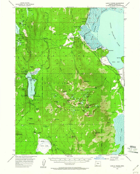 1955 Lake O' Woods, OR - Oregon - USGS Topographic Map