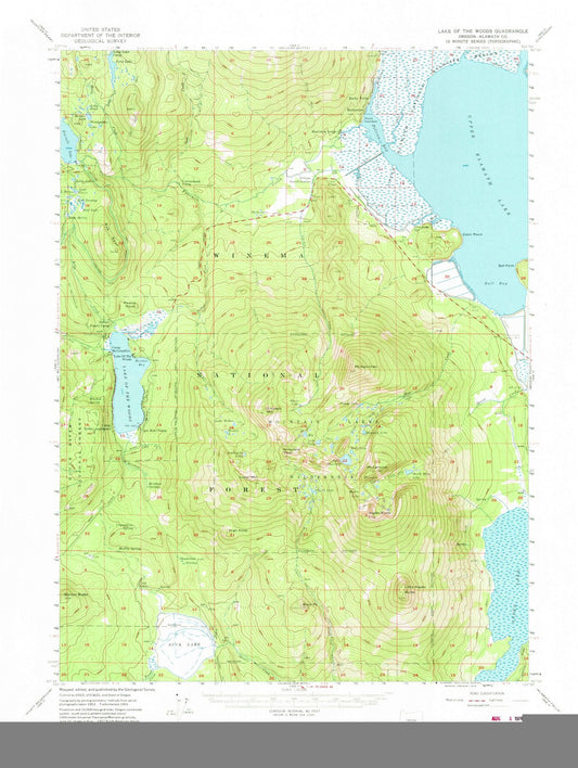 1955 Lake of The Woods, OR - Oregon - USGS Topographic Map