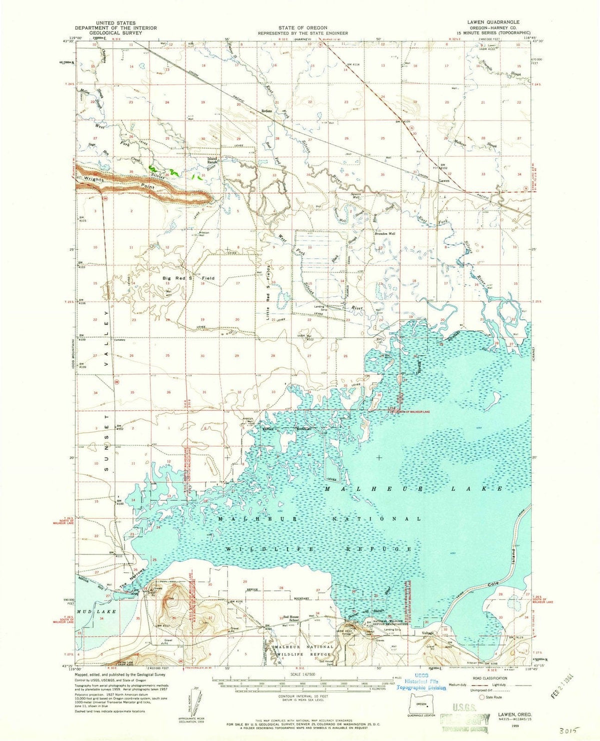 1959 Lawen, OR - Oregon - USGS Topographic Map