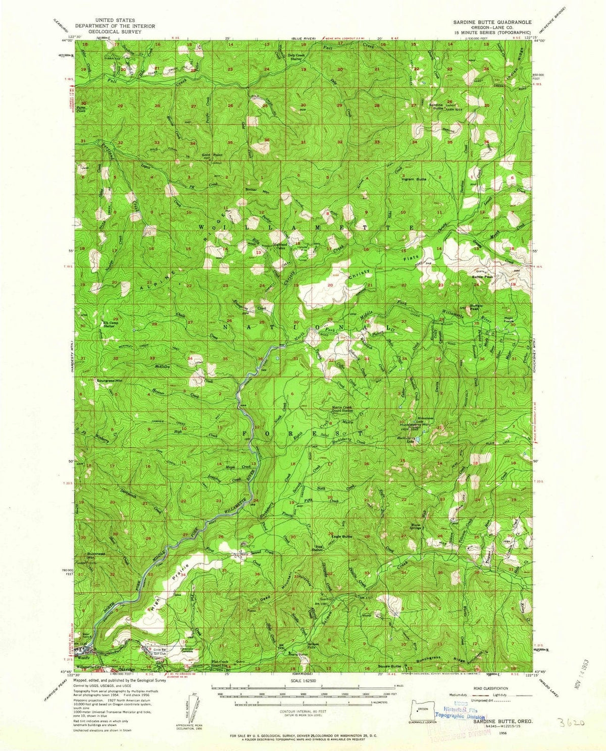 1956 Sardine Butte, OR - Oregon - USGS Topographic Map
