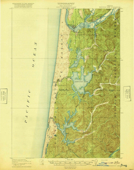 1920 Siltcoos Lake, OR - Oregon - USGS Topographic Map