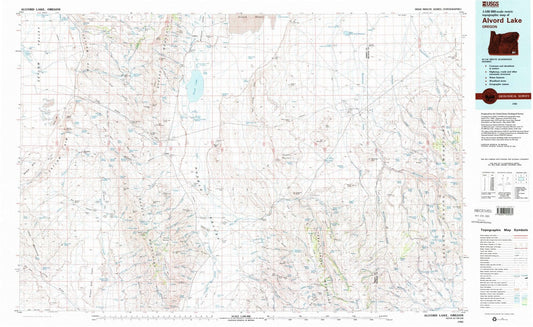 1982 Alvord Lake, OR - Oregon - USGS Topographic Map