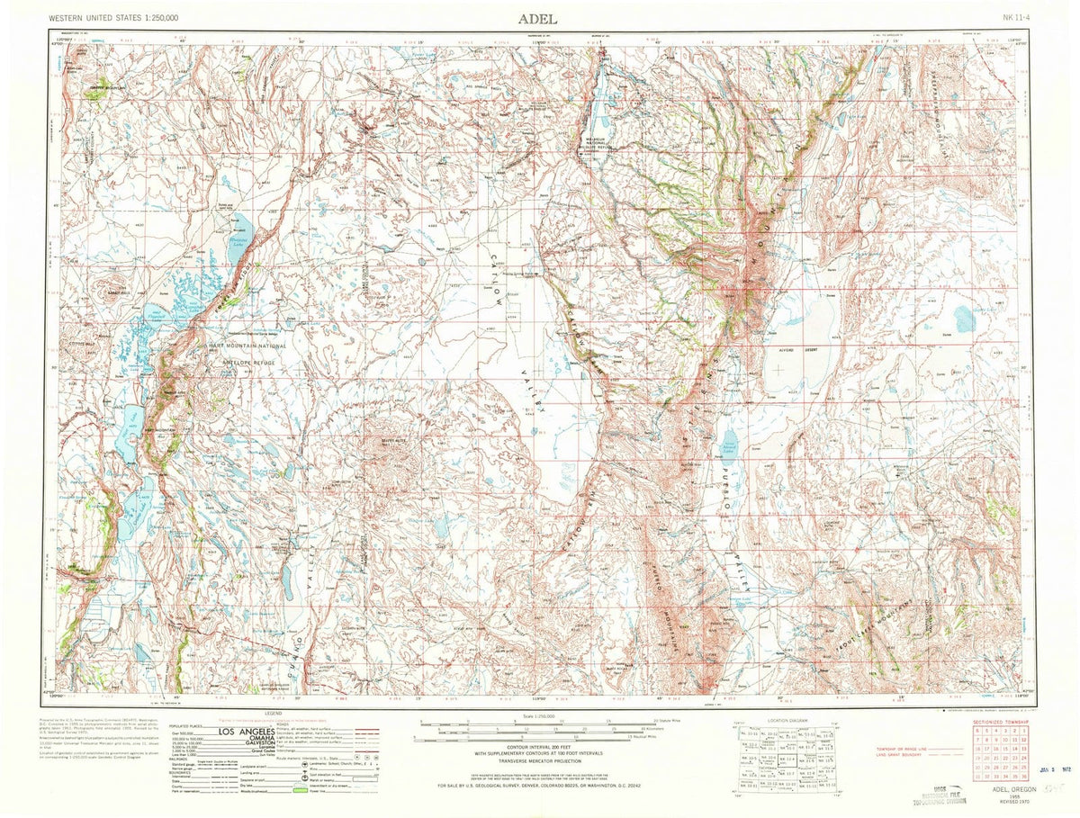 1955 Adel, OR - Oregon - USGS Topographic Map