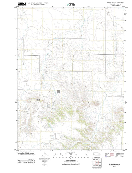 2011 Indian Springs, NE - Nebraska - USGS Topographic Map