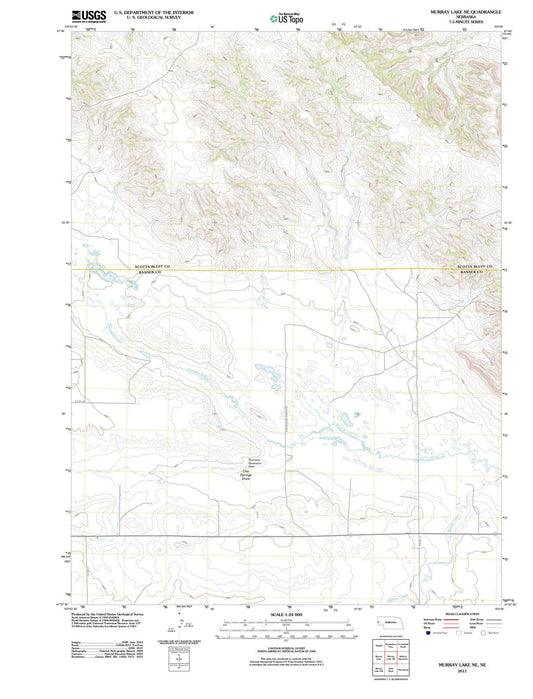 2011 Murray Lake, NE - Nebraska - USGS Topographic Map v2